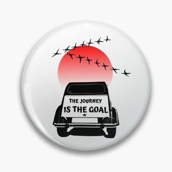 Item preview, The journey is the goal Sunset - oldtimer 2CV gift designed and sold by 2CV-Oldtimers.