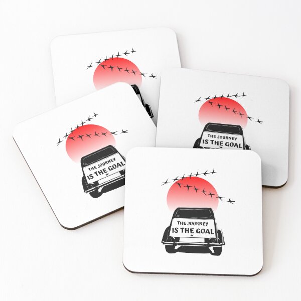 Item preview, The journey is the goal Sunset - oldtimer 2CV gift designed and sold by 2CV-Oldtimers.