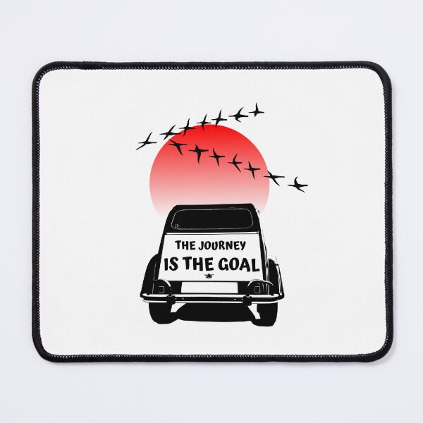 Item preview, The journey is the goal Sunset - oldtimer 2CV gift designed and sold by 2CV-Oldtimers.