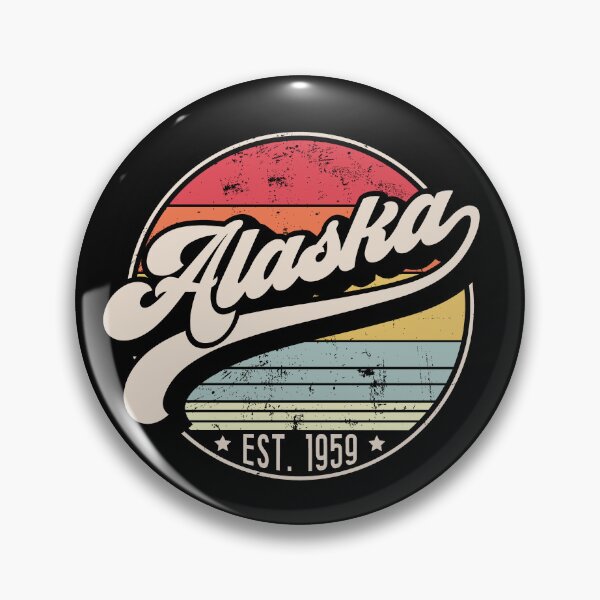 Item preview, Retro Alaska Distressed Sunset Design designed and sold by gorillamerch.