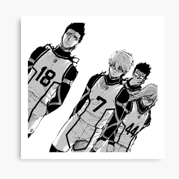 Blue Lock Anime White Logo Canvas Print for Sale by T-TEES Clothing