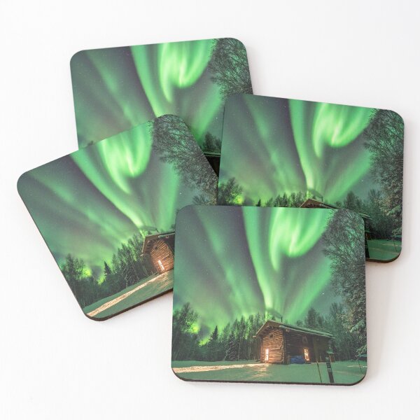 Item preview, Cosy Cabin with Northern Lights Photography  designed and sold by Tjokko-chan.