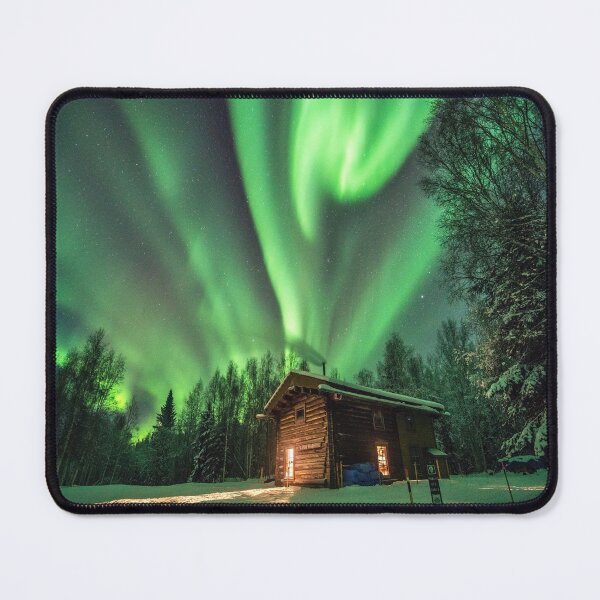 Item preview, Cosy Cabin with Northern Lights Photography designed and sold by Tjokko-chan.