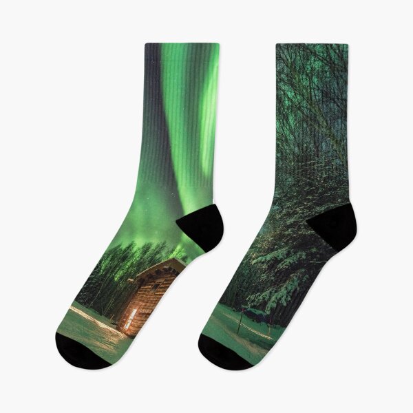 Item preview, Cosy Cabin with Northern Lights Photography  designed and sold by Tjokko-chan.
