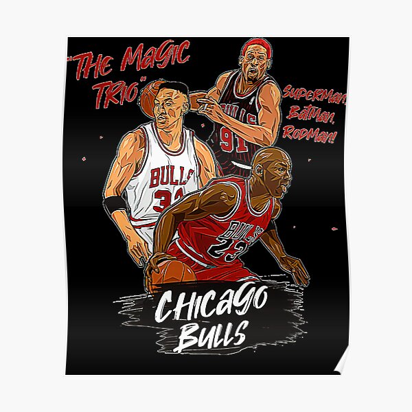 Michael Jordan Dennis Rodman Scottie Pippen Poster