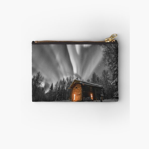 Item preview, Cosy Cabin with Northern Lights Photography - Grey Addition  designed and sold by Tjokko-chan.