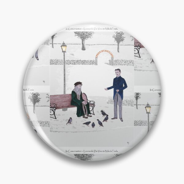 Item preview, In Conversation - Leonardo Da Vinci and Nikola Tesla designed and sold by MI-Artworks.