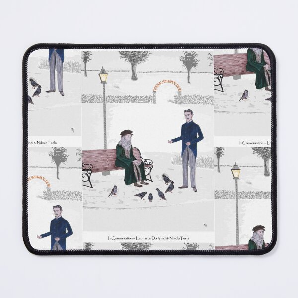 Item preview, In Conversation - Leonardo Da Vinci and Nikola Tesla designed and sold by MI-Artworks.