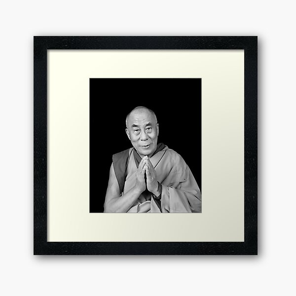 Dalai Lama Gerahmter Kunstdruck