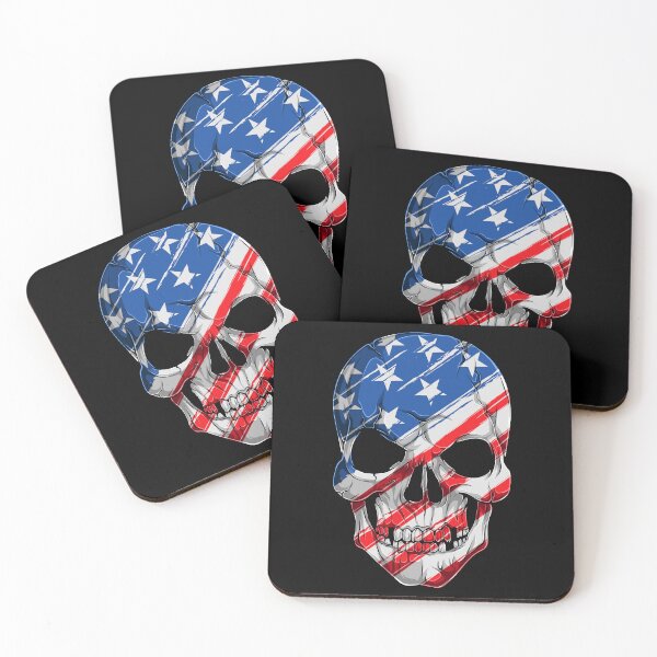 Item preview, American flag skull designed and sold by SwanDive.