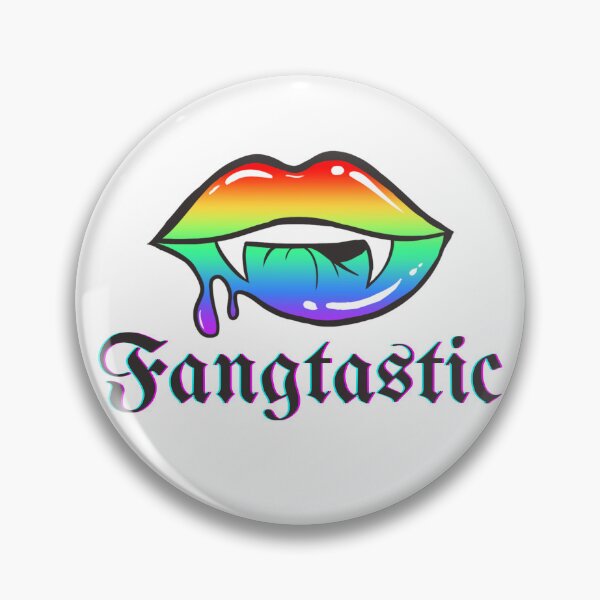 Item preview, Fangtastic - Halloween vampire fangs and rainbow lips design designed and sold by AmphoraGhost.
