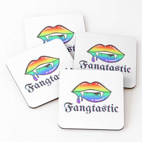 Item preview, Fangtastic - Halloween vampire fangs and rainbow lips design designed and sold by AmphoraGhost.