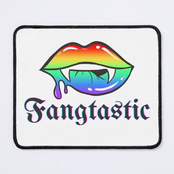 Item preview, Fangtastic - Halloween vampire fangs and rainbow lips design designed and sold by AmphoraGhost.