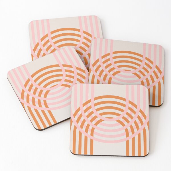 Item preview, Pink + Orange Mid-Century Modern Arch designed and sold by cadinera.