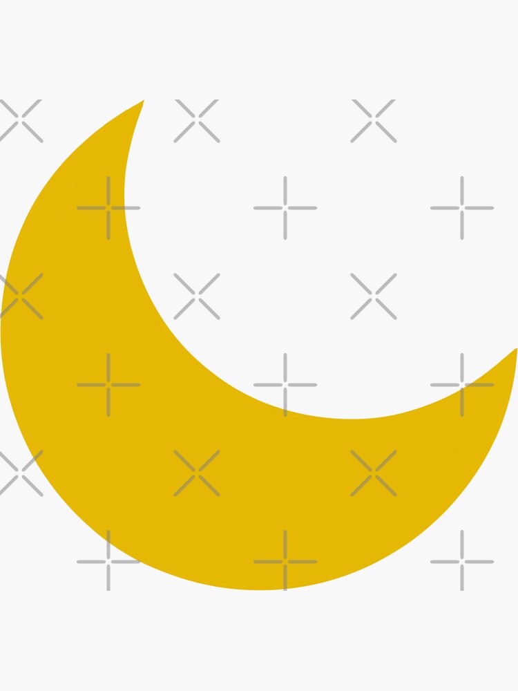 "Crescent moon , Half moon" Sticker for Sale by Mithaho Redbubble