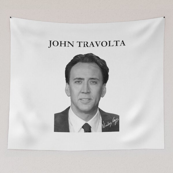 Item preview, Nicholas Cage as John Travolta - Nicolas Cage - Nick Cage - Nic Cage  designed and sold by PAFDesign.
