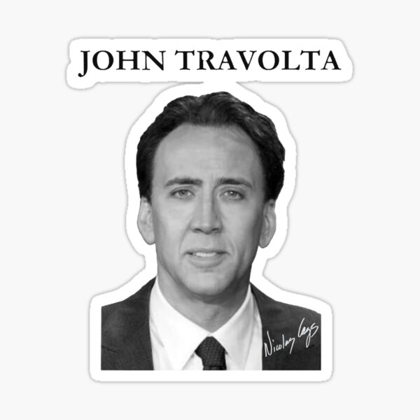 Item preview, Nicholas Cage as John Travolta - Nicolas Cage - Nick Cage - Nic Cage  designed and sold by PAFDesign.