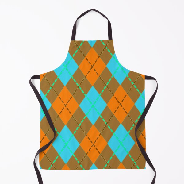 Item preview, Argyle Pattern - Orange, Caramel and Turquoise designed and sold by TotallyRetroArt.