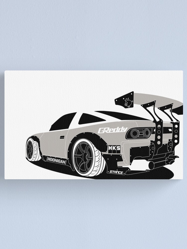 Nissan 240sx S13 Jdm Drift Design Canvas Print By Streetbeatink Redbubble