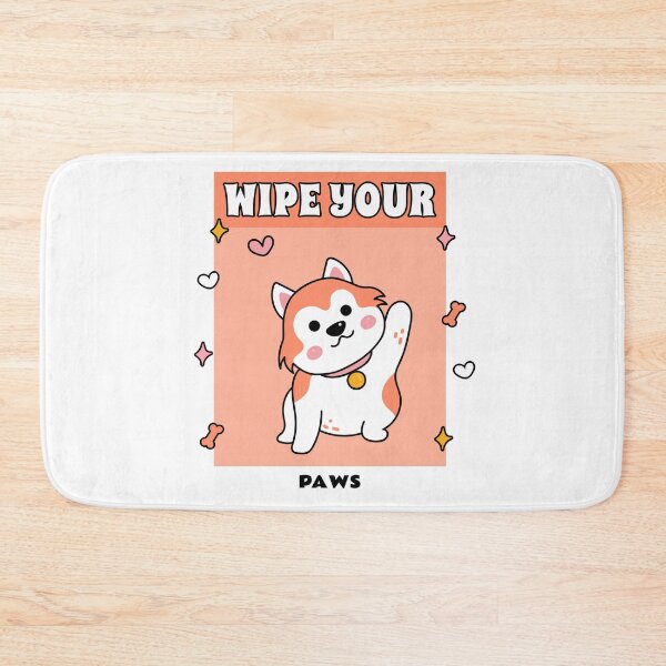 Item preview, Wipe Your Paws Dogs Cats Pets Cute Cool Funny Mats Blankets designed and sold by hShah06.