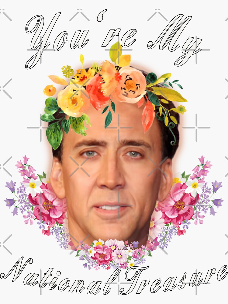 Thumbnail 3 of 3, Sticker, Nicholas Cage - You're My National Treasure - Nicolas Cage - Nick Cage - Nic Cage designed and sold by PAFDesign.