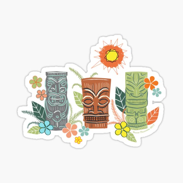 Item preview, Mid Century Tiki and Tropical Flowers in Candy Colors designed and sold by vinpauld.