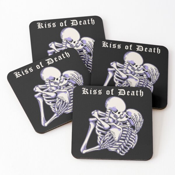 Aperçu de l'œuvre Baiser de la mort, Squelette Lovers Embrace, Goth, Occulte, Halloween Design créée et vendue par Proverbial Wisdom Design.