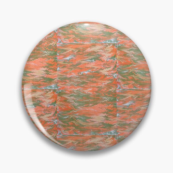 Artikelvorschau, grün, orange und gold überbackenes marmoriertes sich wiederholendes Muster entworfen und verkauft von marblingqueen.