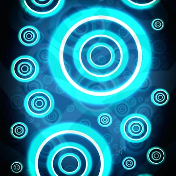 Artwork thumbnail, Glowing Neon Rings by RaphicSentry
