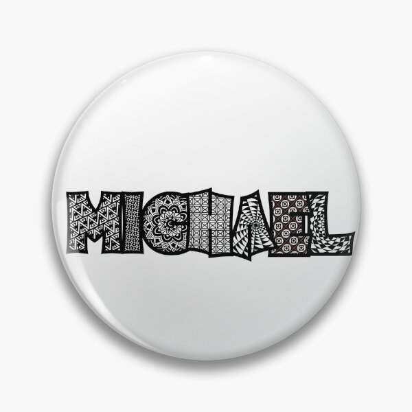 Item preview, Michael black and white name doodle designed and sold by heatherbenner.