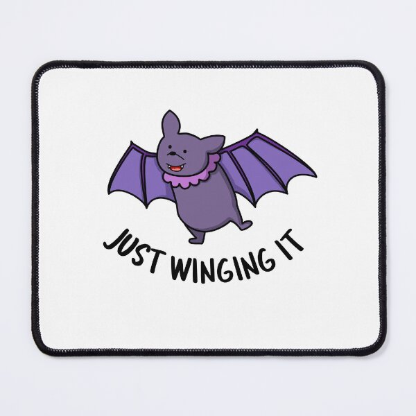 Item preview, Just Winging It Funny Bat Puns designed and sold by punnybone.