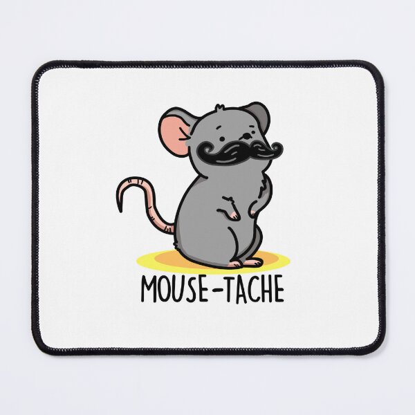 Item preview, Mouse-tache Funny Mouse Puns designed and sold by punnybone.