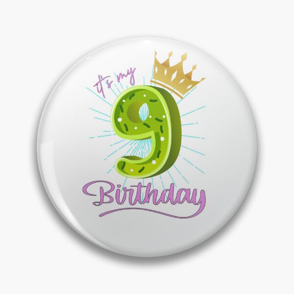 Item preview, It's My 9th Birthday designed and sold by FantasticBee.