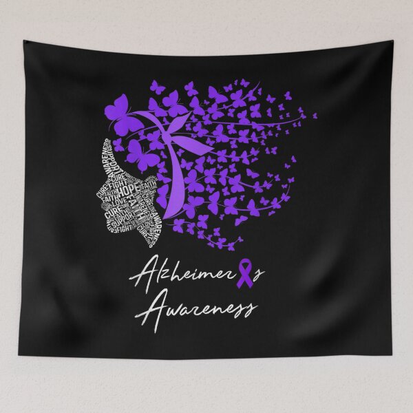Item preview, Alzheimer's Awareness  Alzheimers Purple Butterflies designed and sold by BrianLangley2.