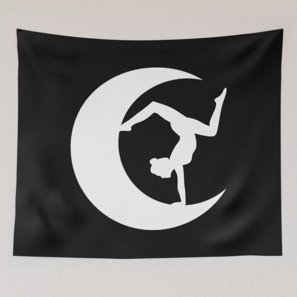 Item preview,    Cute half moon yoga pose art. designed and sold by BEAUTY ⭐⭐⭐⭐⭐.