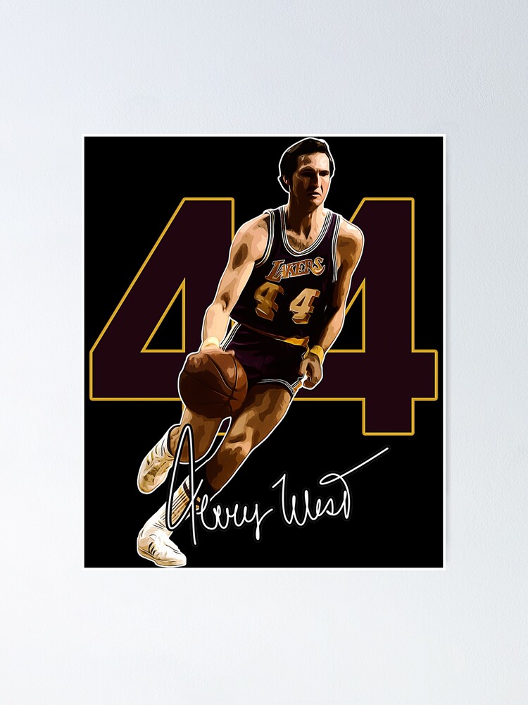 "Jerry West Mr Clutch Los Angeles Basketball Legend Signature Vintage