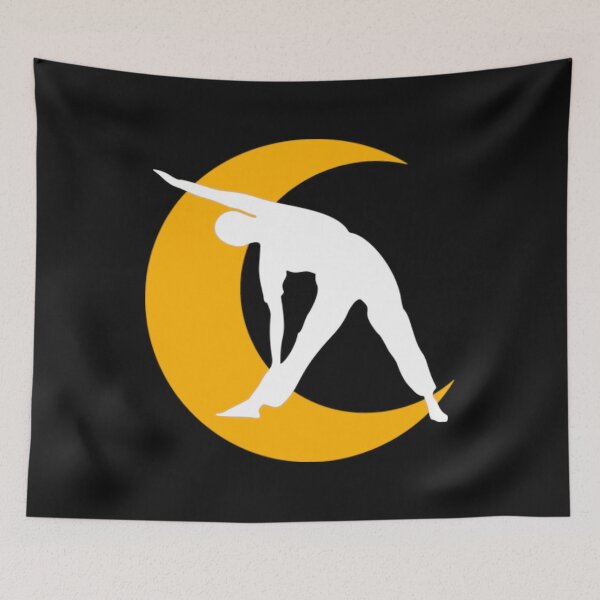 Item preview,     Cute half moon yoga pose art. designed and sold by BEAUTY ⭐⭐⭐⭐⭐.