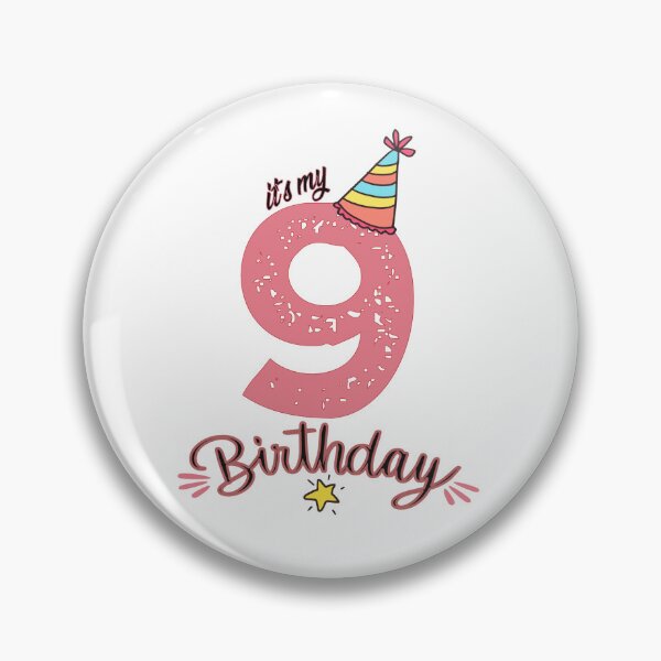 Item preview, It's My 9th Birthday designed and sold by FantasticBee.