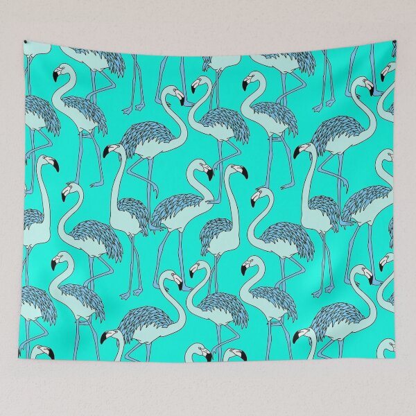 Item preview, Spearmint Flamingos designed and sold by TotallyRetroArt.