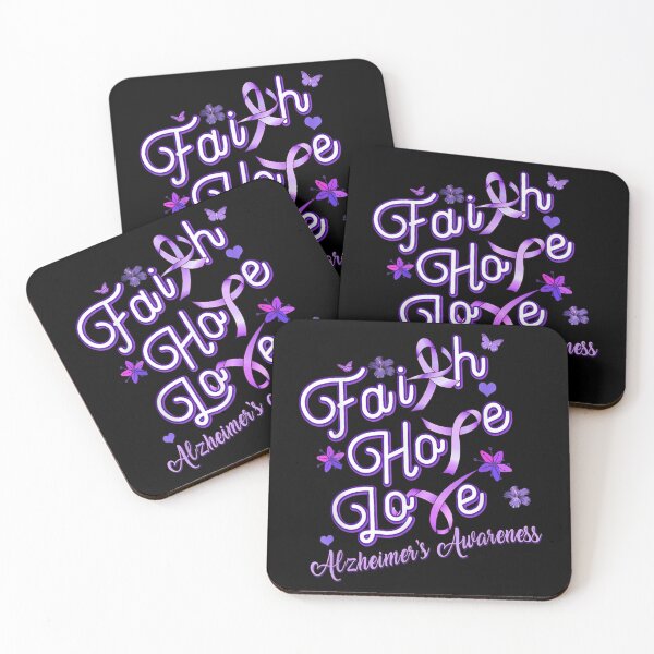 Aperçu de l'œuvre Produits du ruban violet de sensibilisation à la maladie d'Alzheimer Faith Hope Love créée et vendue par BrianLangley2.
