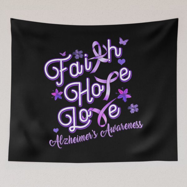Item preview, Alzheimer's Awareness Purple Ribbon Products Faith Hope Love designed and sold by BrianLangley2.