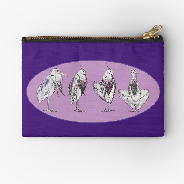 Gesturing Herons Zipper Pouch