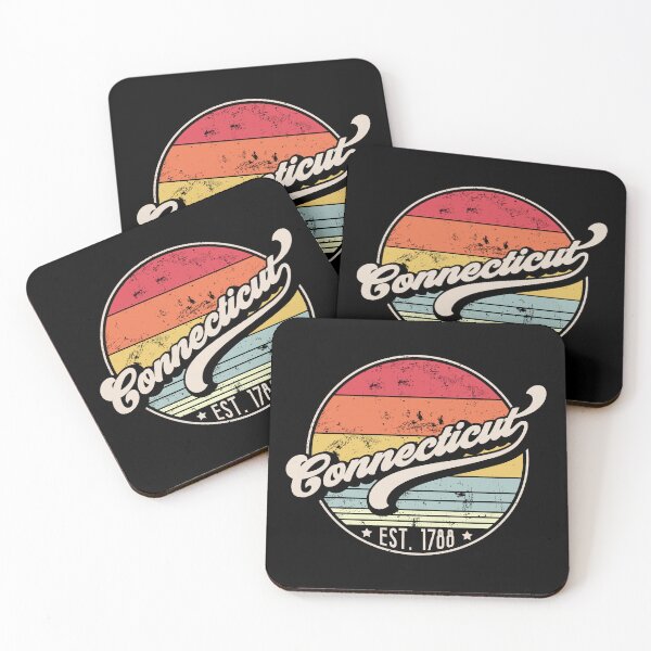 Item preview, Retro Connecticut Distressed Sunset Design designed and sold by gorillamerch.