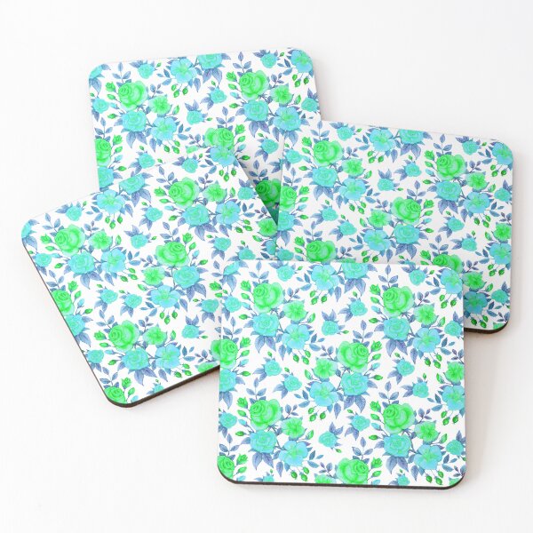 Item preview, Retro Inspired Neon Green Roses designed and sold by TotallyRetroArt.