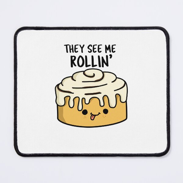 Item preview, They See Me Rollin Funny Cinnamon Roll Puns designed and sold by punnybone.