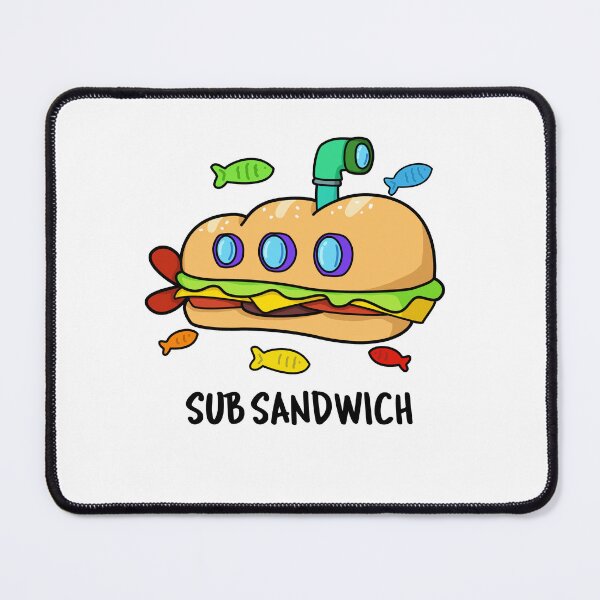 Item preview, Sub Sandwich Funny Food Puns  designed and sold by punnybone.