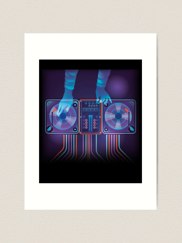 アート・デザイン・音楽 purple Cool Blue And Purple DJ Turn Table