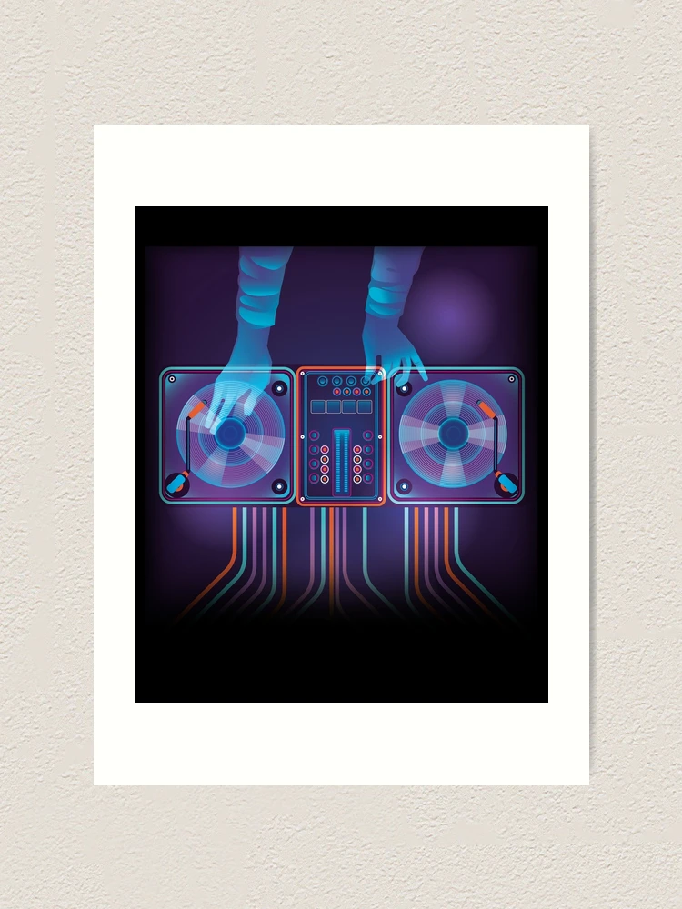 Cool Blue And Purple DJ Turn Table