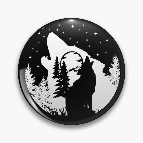 Artikelvorschau, Wolf auf dem Mond entworfen und verkauft von SunsetGloww.
