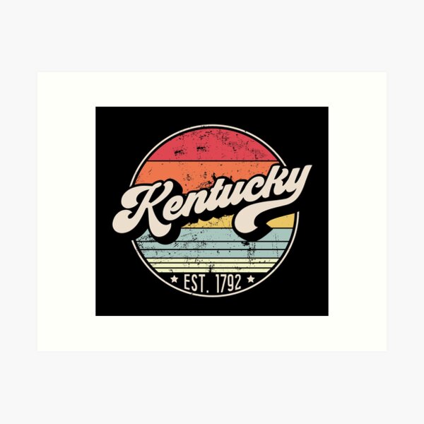 Item preview, Retro Kentucky Distressed Sunset Design designed and sold by gorillamerch.